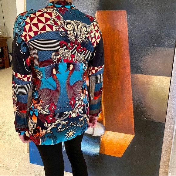 🇧🇷ADRIANA BARRA DESIGNER  100% VISCOSE BLOUSE - Picture 7 of 16